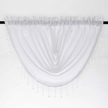Kate Aurora 6 Piece Maison Estate Collection Semi Sheer Window Curtains & Beaded Valance Set - Christmas Green