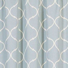 Kate Aurora Shabby Lattice Cotton Blend Kitchen Curtain Tier & Valance Set - 56 in. W x 36 in. L, Aqua