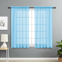 Kate Aurora Living 2 Pack Basic Home Rod Pocket Sheer Voile Window Curtains - 52in. W x 45in. L, Baby Blue