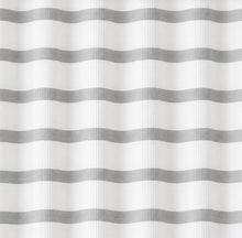 Kate Aurora Hotel Collection Spa Striped Waffle Fabric Shower Curtain - Gray