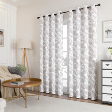Kate Aurora Bradenton 1 Piece Grommet Top Light Filtering Paisley Floral Window Curtain Panel - Natural