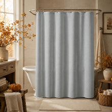 Kate Aurora Hotel Spa Collection Waffle Embossed Fabric Shower Curtain - 70 in. x 72 in. - Gray