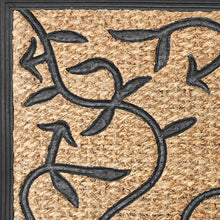 Kate Aurora Ironwork Scroll Designed Coir Bristled Outdoor All Season Welcome Mat With Rubber Trim - 18"x30"
