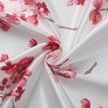 Kate Aurora 1 Piece Printed Cherry Blossom Rod Pocket Window Curtain Panel - Cherry
