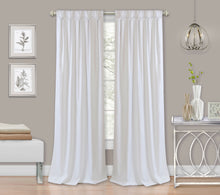 Kate Aurora 1 Piece Grant Light Filtering Button Pleated Rod Pocket & Back Tab Window Curtain Panel
