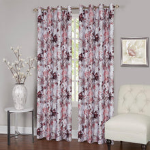 Kate Aurora Country Living 100% Thermal Lined Grommet Top Floral Room Darkening Curtains - 50 in. W x 63 in. L, Burgundy/Berr