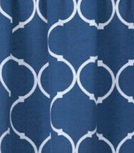 Kate Aurora Collections Trellis Lattice Rod Pocket Valance - 56 in. W x 18 in. L, Maison Navy