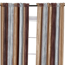 GoodGram Ombre Crushed Satin Sheer Single Window Curtains & Valances - 50 in. W x 63 in. L, Chocolate