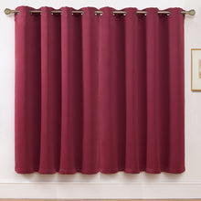 Kate Aurora Set of 2 Thermal Room Darkening Grommet Top Curtains For Small Windows - 63 in. Long - Burgundy