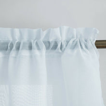 Kate Aurora Living Double Layered Sheer Rod Pocket Ascot Window Valances - 55 in. W x 24 in. L, Wedgewood Blue