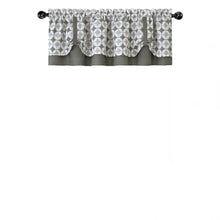 Kate Aurora  Modern Geometric Button Tuck Rod Pocket Window Valance