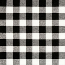 Kate Aurora Plaid Country Farmhouse French Door Curtain Panel With Matching Tieback - 25W x 40L, Black