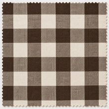 Kate Aurora 3 Piece Brown Buffalo Plaid Country Farmhouse Kitchen Curtain Tier & Valance Set