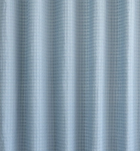 Kate Aurora Spa Collection Modern Waffle Fabric Shower Curtain - Standard Size - Blue