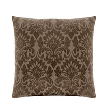 Kate Aurora Cleopatra Damask Embossed 18" X 18" Filled Accent Throw Pillow - Brown