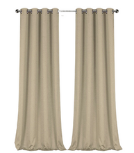 GoodGram 2 Pack: Hotel Thermal Grommet 100% Blackout Curtains - 52 in. W x 63 in. L, Monterey Taupe