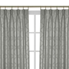 Kate Aurora 2 Pack Windsor Pinch Pleat/Rod Pocket/Back Tab Quatrefoil Window Curtain Panels - 84 in. Long - Gray