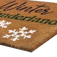 Kate Aurora Christmas Winter Wonderland Cardinal & Snowflakes Bristled Outdoor Welcome Mat - 18"x30"