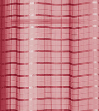 Kate Aurora 2 Piece Red Plaid Grommet Top Sheer Window Curtain Panels - 84 in. Long