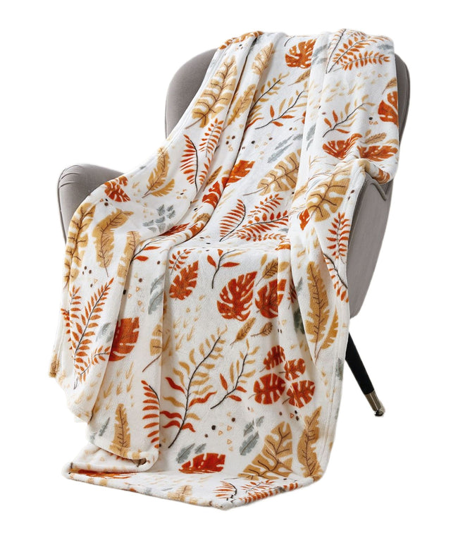 Kate Aurora Autumn Living Fall Foliage Ultra Soft & Plush Oversized Throw Blanket Cover