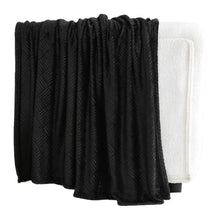 Kate Aurora Ultra Soft & Plush Hypoallergenic Boston Geo Accent Fleece Throw Blanket - 50" x 60" - Black
