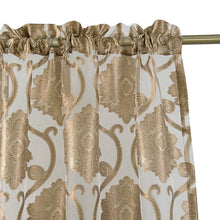 Kate Aurora Organza Sheer Milawi Complete 5 Piece Window Curtain Set - Brown/Gold