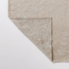 Kate Aurora Robyn Leaf Raised Jacquard Lux Fabric Shower Curtain - 72" x 72" - Linen