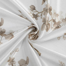 Kate Aurora 1 Piece Printed Cherry Blossom Rod Pocket Window Curtain Panel - Taupe