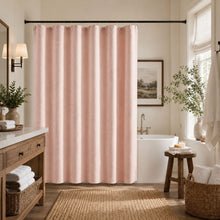 Kate Aurora Hotel Spa Collection Waffle Embossed Fabric Shower Curtain - 70 in. x 72 in. - Rose