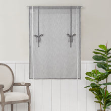 Kate Aurora Rod Pocket Textured Yarn Sheer Tie Up Balloon Curtain Window Panel - 63 in. Long
