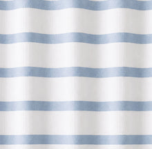 Kate Aurora Hotel Collection Spa Striped Waffle Fabric Shower Curtain - Blue