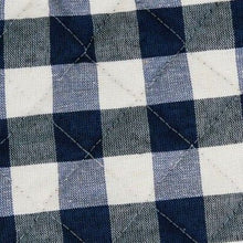 Kate Aurora 2 Pack Gingham Plaid Checkered Gingham Country Farmhouse Oven Mitts - 17 in. W x 17 in. L, Navy