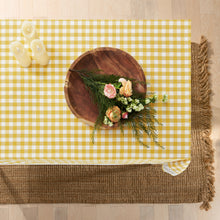 Kate Aurora Country Farmhouse Plaid Buffalo Check Stain & Spill Proof Fabric Tablecloths - 60in. X 104in. (8-10 Chairs), Yell