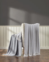 Kate Aurora Chic Living 2 Pack Gray Yarn Dyed Woven & Fringed Coordinating Ultra Soft Accent Throw Blanket Set - 50 in. W x 6
