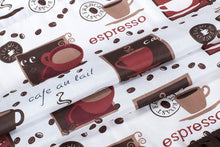 GoodGram Complete 3 Piece Rod Pocket Cafe Tier & Swag Valance "Coffee Shoppe" Kitchen Curtain Set