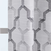 Kate Aurora Living Shabby Trellis Clover Rod Pocket Window Curtain Valances - 56 in. W x 14 in. L, Charcoal Gray