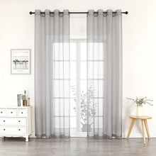 GoodGram Montauk Accents 2 Piece Grommet Top Summery Sheer Voile Window Curtain Panels For Extra Long & Taller Windows - 90 i