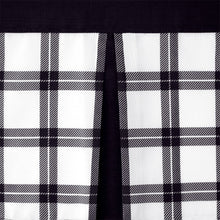 Kate Aurora Windowpane Plaid Country Farmhouse Kitchen Curtain Tier & Valance - 24 in. Long - Black