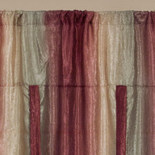 GoodGram Ombre Crushed Satin Sheer Single Window Curtains & Valances - 50 in. W x 63 in. L Single Tie Up Shade, Burgundy