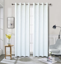 Kate Aurora Modern Art Contemporary 2 Pack Light Filtering Grommet Top Curtains - White