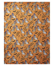 Kate Aurora Oversized Halloween Orange Friendly Cats & Broomstick Ultra Soft & Plush Accent Throw Blanket - 50 in. W x 70 in.