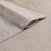 Kate Aurora 3 Piece Rod Pocket Orly Jacquard Floral Kitchen Curtain Tier & Valance Set - Beige