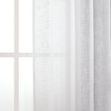 Kate Aurora 2 Pack Lux Thread Premium Woven Grommet Top Sheer Curtain Panels - White