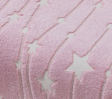 Goodgram Glow In The Dark Pink Stars Ultra Plush Fleece Accent Throw Blanket - 50 In. X 60 In.