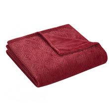 Kate Aurora Ultra Soft & Plush Modern Ogee Fleece Throw Blanket Covers - 50 in. W x 60 in. L - Garnet