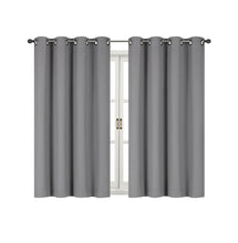 Kate Aurora 100% Thermal Blackout Bath & Kitchen Window Curtains - 50 in. W x 63 in. L, Charcoal