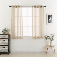 Kate Aurora Living 2 Piece Designer Sheer Voile Grommet Top Window Curtains - 20 in. W x 45 in. L, Ivory