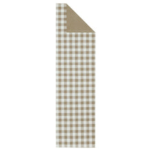 Kate Aurora Country Farmhouse Living Reversible Buffalo Plaid/Solid Table Runners - 13 in. W x 36 in. L, Taupe