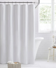 GoodGram Basics Waterproof White Fabric Shower Curtain Liner With Rust Proof Metal Grommets - Standard Size