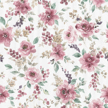 Kate Aurora Shabby Chic Watercolor Floral Garden Fabric Shower Curtain - Rose